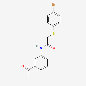 N-(3-acetylphenyl)-2-[(4-bromophenyl)thio]acetamide