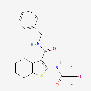 N-benzyl-2-[(2,2,2-trifluoroacetyl)amino]-4,5,6,7-tetrahydro-1-benzothiophene-3-carboxamide