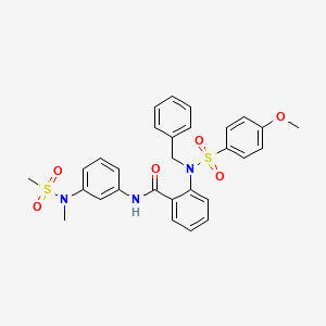 molecular formula C29H29N3O6S2 B3636529 2-{benzyl[(4-methoxyphenyl)sulfonyl]amino}-N-{3-[methyl(methylsulfonyl)amino]phenyl}benzamide 