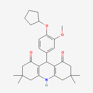 9-[4-(cyclopentyloxy)-3-methoxyphenyl]-3,3,6,6-tetramethyl-3,4,6,7,9,10-hexahydro-1,8(2H,5H)-acridinedione