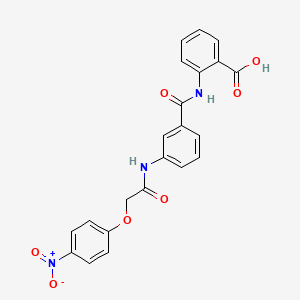 2-[(3-{[(4-nitrophenoxy)acetyl]amino}benzoyl)amino]benzoic acid