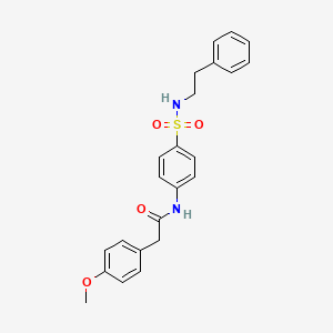 2-(4-methoxyphenyl)-N-{4-[(2-phenylethyl)sulfamoyl]phenyl}acetamide