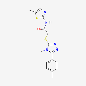 2-{[4-methyl-5-(4-methylphenyl)-4H-1,2,4-triazol-3-yl]thio}-N-(5-methyl-1,3-thiazol-2-yl)acetamide