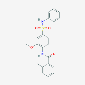 N-(2-methoxy-4-{[(2-methylphenyl)amino]sulfonyl}phenyl)-2-methylbenzamide