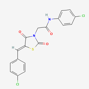 N-(4-chlorophenyl)-2-[(5Z)-5-[(4-chlorophenyl)methylidene]-2,4-dioxo-1,3-thiazolidin-3-yl]acetamide