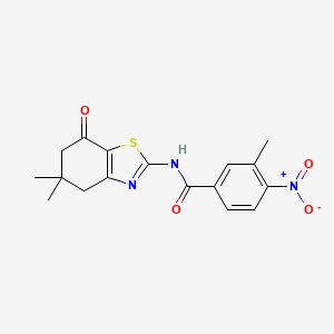 N-(5,5-dimethyl-7-oxo-4,5,6,7-tetrahydro-1,3-benzothiazol-2-yl)-3-methyl-4-nitrobenzamide