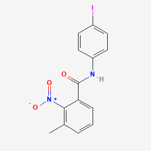 molecular formula C14H11IN2O3 B3636633 N-(4-iodophenyl)-3-methyl-2-nitrobenzamide 