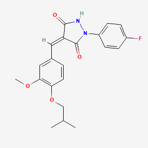 1-(4-fluorophenyl)-4-(4-isobutoxy-3-methoxybenzylidene)-3,5-pyrazolidinedione