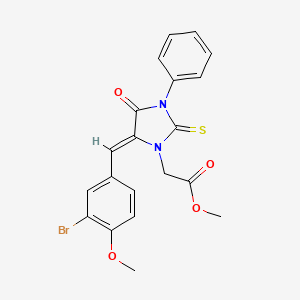 methyl [5-(3-bromo-4-methoxybenzylidene)-4-oxo-3-phenyl-2-thioxo-1-imidazolidinyl]acetate