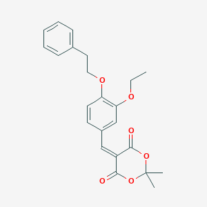 5-[3-ethoxy-4-(2-phenylethoxy)benzylidene]-2,2-dimethyl-1,3-dioxane-4,6-dione