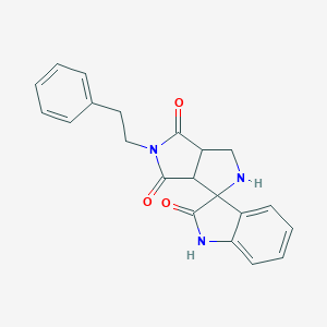 molecular formula C21H19N3O3 B363670 5-(2-Phenylethyl)spiro[1,2,3a,6a-tetrahydropyrrolo[3,4-c]pyrrole-3,3'-1H-indole]-2',4,6-trione CAS No. 1005118-46-6