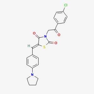 3-[2-(4-chlorophenyl)-2-oxoethyl]-5-[4-(1-pyrrolidinyl)benzylidene]-1,3-thiazolidine-2,4-dione