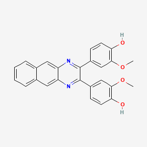 molecular formula C26H20N2O4 B3636725 4,4'-benzo[g]quinoxaline-2,3-diylbis(2-methoxyphenol) 