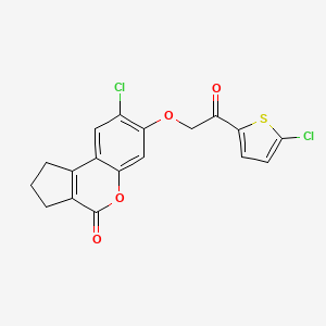 8-chloro-7-[2-(5-chloro-2-thienyl)-2-oxoethoxy]-2,3-dihydrocyclopenta[c]chromen-4(1H)-one