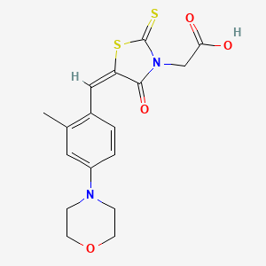 {(5E)-5-[2-methyl-4-(morpholin-4-yl)benzylidene]-4-oxo-2-thioxo-1,3-thiazolidin-3-yl}acetic acid