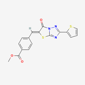 METHYL 4-{[(5Z)-6-OXO-2-(THIOPHEN-2-YL)-5H,6H-[1,2,4]TRIAZOLO[3,2-B][1,3]THIAZOL-5-YLIDENE]METHYL}BENZOATE