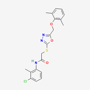 N-(3-chloro-2-methylphenyl)-2-({5-[(2,6-dimethylphenoxy)methyl]-1,3,4-oxadiazol-2-yl}sulfanyl)acetamide