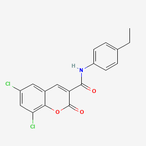 6,8-dichloro-N-(4-ethylphenyl)-2-oxo-2H-chromene-3-carboxamide