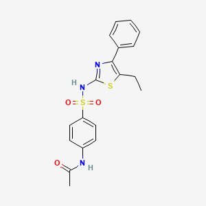 molecular formula C19H19N3O3S2 B3636927 N-{4-[(5-ethyl-4-phenyl-1,3-thiazol-2-yl)sulfamoyl]phenyl}acetamide 