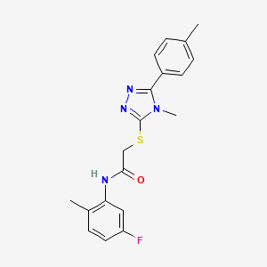 N-(5-fluoro-2-methylphenyl)-2-{[4-methyl-5-(4-methylphenyl)-4H-1,2,4-triazol-3-yl]sulfanyl}acetamide