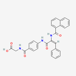 2-[[4-[[(E)-2-(naphthalene-1-carbonylamino)-3-phenylprop-2-enoyl]amino]benzoyl]amino]acetic acid