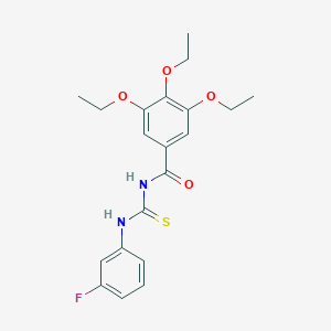 3,4,5-triethoxy-N-[(3-fluorophenyl)carbamothioyl]benzamide