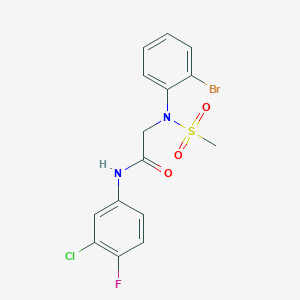 2-(2-bromo-N-methylsulfonylanilino)-N-(3-chloro-4-fluorophenyl)acetamide