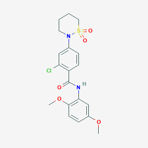 2-chloro-N-(2,5-dimethoxyphenyl)-4-(1,1-dioxido-1,2-thiazinan-2-yl)benzamide