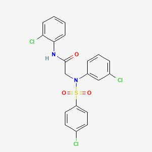 N-(2-chlorophenyl)-N~2~-(3-chlorophenyl)-N~2~-[(4-chlorophenyl)sulfonyl]glycinamide