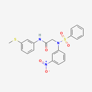 2-[N-(benzenesulfonyl)-3-nitroanilino]-N-(3-methylsulfanylphenyl)acetamide