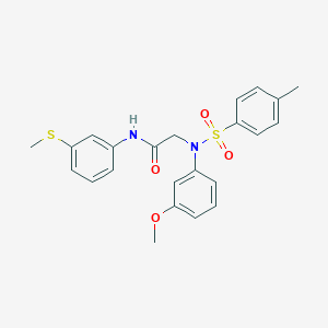 N~2~-(3-methoxyphenyl)-N~2~-[(4-methylphenyl)sulfonyl]-N~1~-[3-(methylthio)phenyl]glycinamide