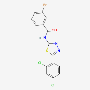 3-bromo-N-[5-(2,4-dichlorophenyl)-1,3,4-thiadiazol-2-yl]benzamide