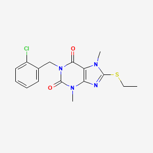 1-(2-chlorobenzyl)-8-(ethylsulfanyl)-3,7-dimethyl-3,7-dihydro-1H-purine-2,6-dione