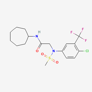 N~2~-[4-chloro-3-(trifluoromethyl)phenyl]-N~1~-cycloheptyl-N~2~-(methylsulfonyl)glycinamide