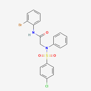 molecular formula C20H16BrClN2O3S B3637092 N-(2-bromophenyl)-N~2~-[(4-chlorophenyl)sulfonyl]-N~2~-phenylglycinamide 