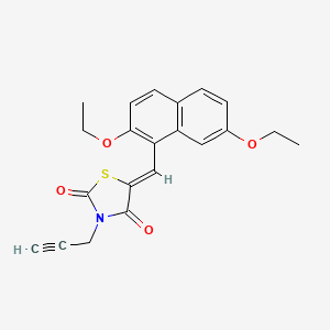 molecular formula C21H19NO4S B3637106 5-[(2,7-diethoxy-1-naphthyl)methylene]-3-(2-propyn-1-yl)-1,3-thiazolidine-2,4-dione 