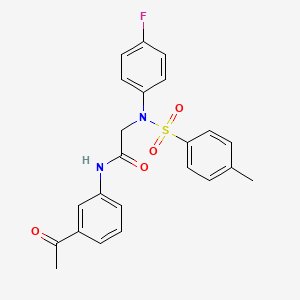 N~1~-(3-acetylphenyl)-N~2~-(4-fluorophenyl)-N~2~-[(4-methylphenyl)sulfonyl]glycinamide