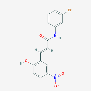 (E)-N-(3-bromophenyl)-3-(2-hydroxy-5-nitrophenyl)prop-2-enamide