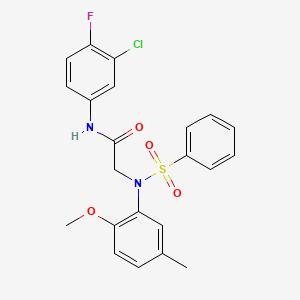 N-(3-chloro-4-fluorophenyl)-N~2~-(2-methoxy-5-methylphenyl)-N~2~-(phenylsulfonyl)glycinamide