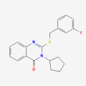 3-cyclopentyl-2-[(3-fluorobenzyl)thio]-4(3H)-quinazolinone