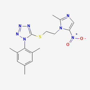 5-[2-(2-Methyl-5-nitroimidazol-1-yl)ethylsulfanyl]-1-(2,4,6-trimethylphenyl)tetrazole