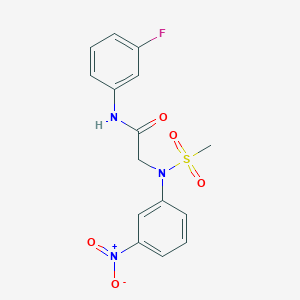 N-(3-fluorophenyl)-N~2~-(methylsulfonyl)-N~2~-(3-nitrophenyl)glycinamide