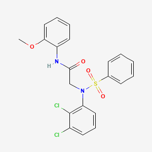 molecular formula C21H18Cl2N2O4S B3637188 N~2~-(2,3-dichlorophenyl)-N~1~-(2-methoxyphenyl)-N~2~-(phenylsulfonyl)glycinamide 