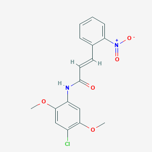 (E)-N-(4-CHLORO-2,5-DIMETHOXYPHENYL)-3-(2-NITROPHENYL)-2-PROPENAMIDE