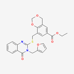 ethyl 8-({[3-(2-furylmethyl)-4-oxo-3,4-dihydro-2-quinazolinyl]thio}methyl)-4H-1,3-benzodioxine-6-carboxylate