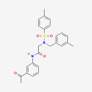 N~1~-(3-acetylphenyl)-N~2~-(3-methylbenzyl)-N~2~-[(4-methylphenyl)sulfonyl]glycinamide