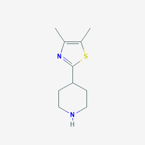 molecular formula C10H16N2S B363724 4-(4,5-Dimethyl-1,3-thiazol-2-yl)piperidine CAS No. 1004527-71-2
