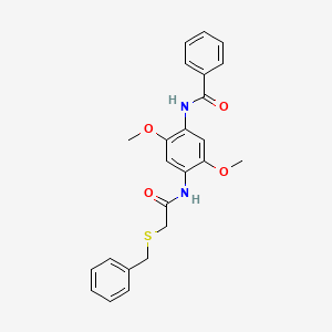 N-(4-{[2-(BENZYLSULFANYL)ACETYL]AMINO}-2,5-DIMETHOXYPHENYL)BENZAMIDE