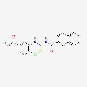 4-chloro-3-{[(naphthalen-2-ylcarbonyl)carbamothioyl]amino}benzoic acid