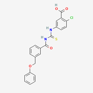 2-chloro-5-[({[3-(phenoxymethyl)benzoyl]amino}carbonothioyl)amino]benzoic acid